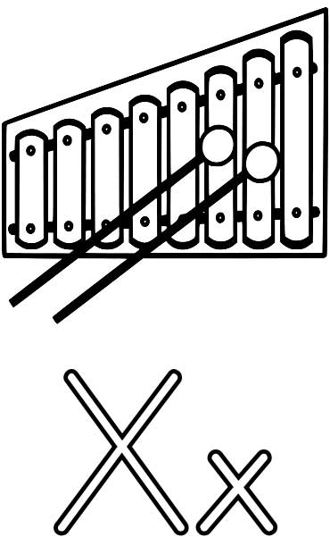 Xylophone Colouring Page